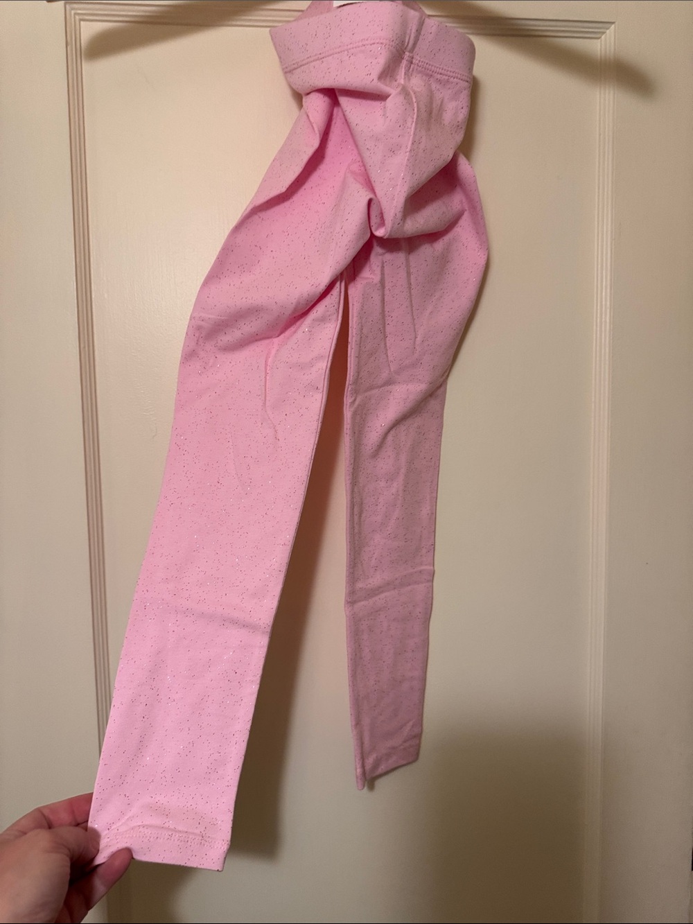 Crew Cuts size 8 Pink Sparkle Stretch Leggings